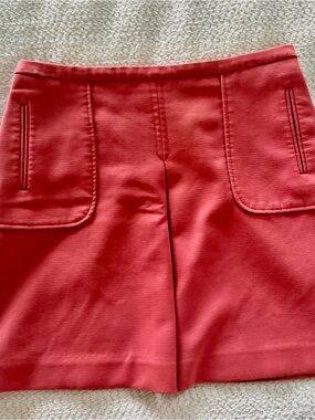 Maeve Skirt Size 16, Coral Pink Front-Pocket Skirt